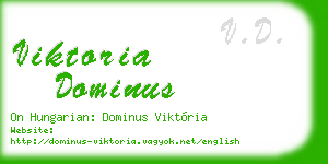 viktoria dominus business card